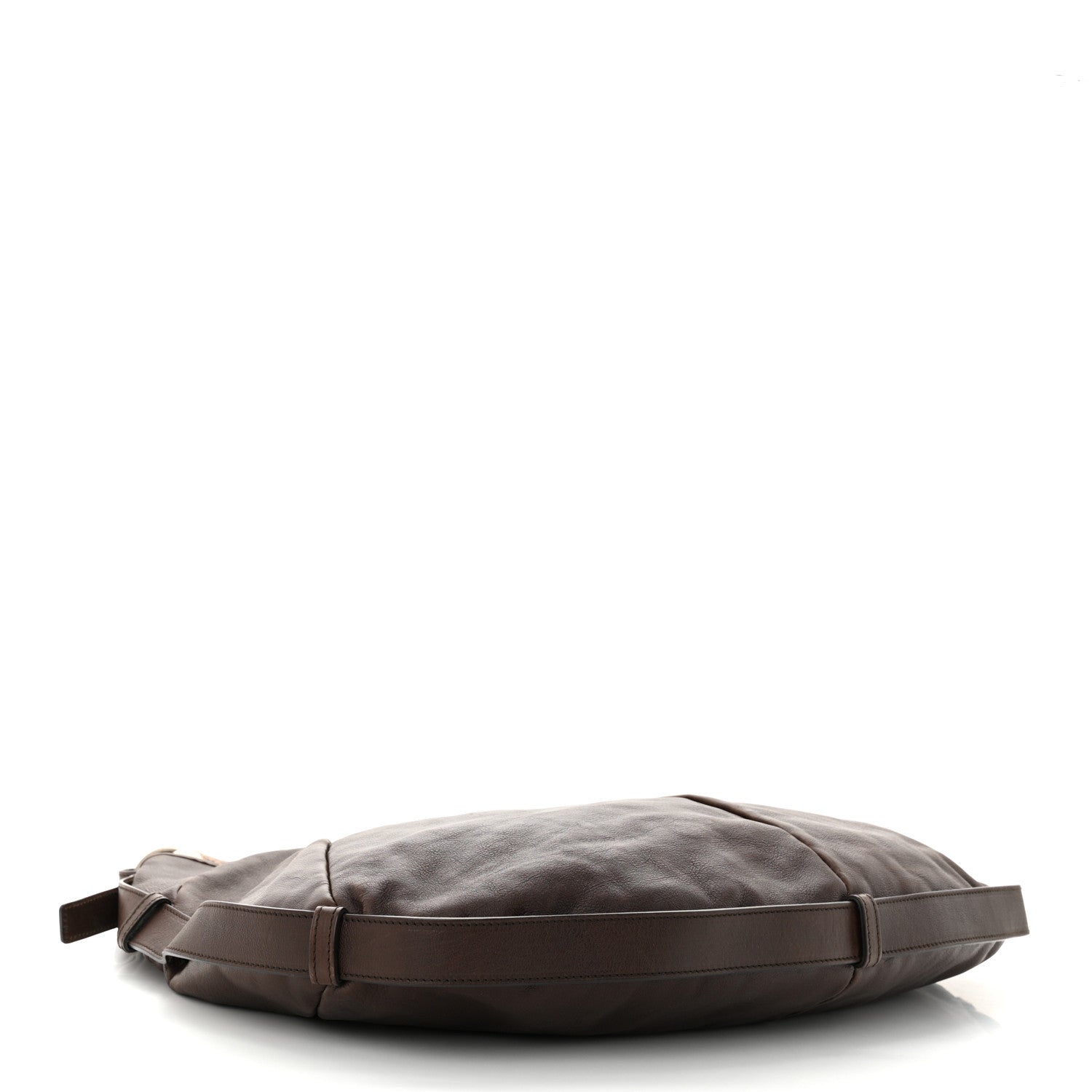 Saint Laurent Calfskin Horn Mombasa Hobo Dark Brown 4 of 10