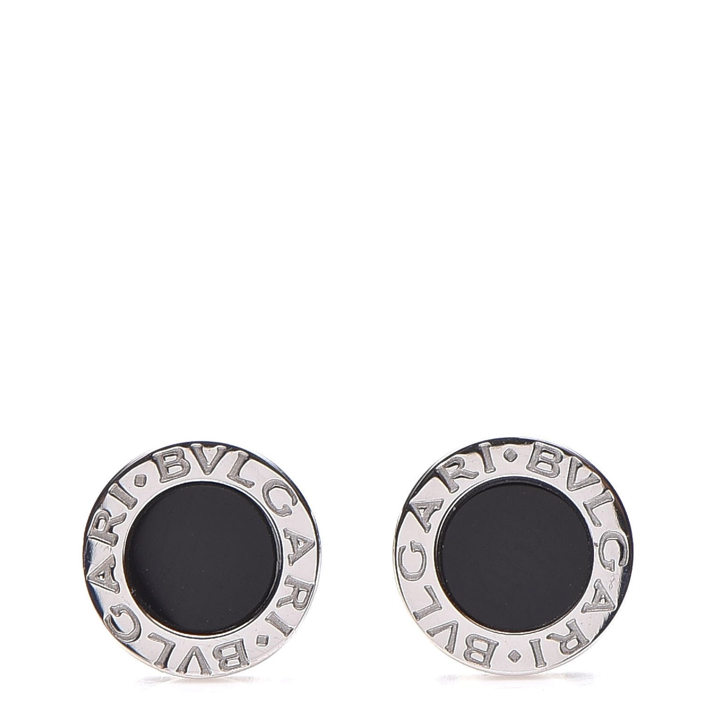 18K White Gold Black Onyx BVLGARI BVLGARI Stud Earrings