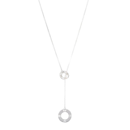 Tiffany Sterling Silver Atlas Lariat Pendant Necklace 1 of 5