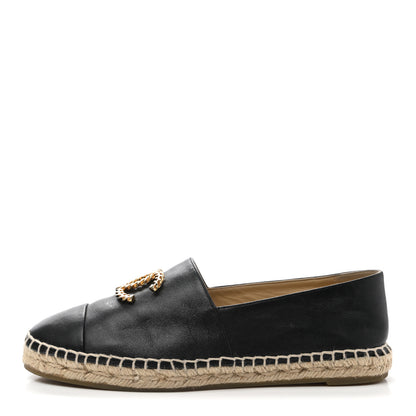 Chanel Calfskin Chain CC Espadrilles 38 Black 1 of 11
