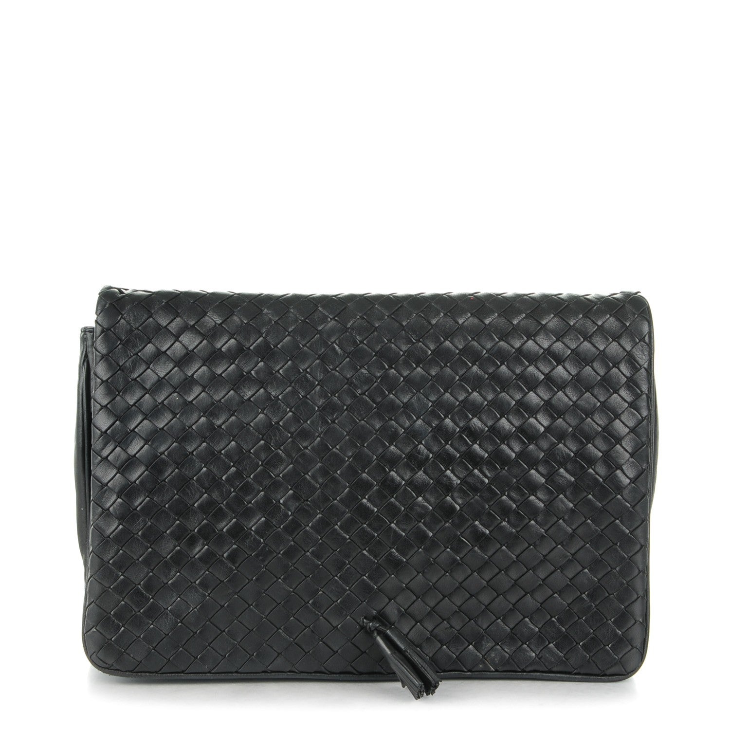 Bottega Veneta BOTTEGA VENETA Nappa Intrecciato Flap Clutch Nero Black 1 of 6