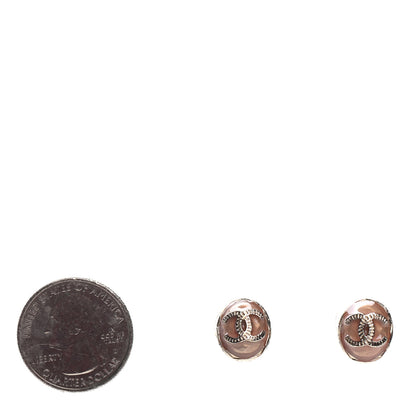 Chanel Resin CC Earrings Pink Gold 2 of 4