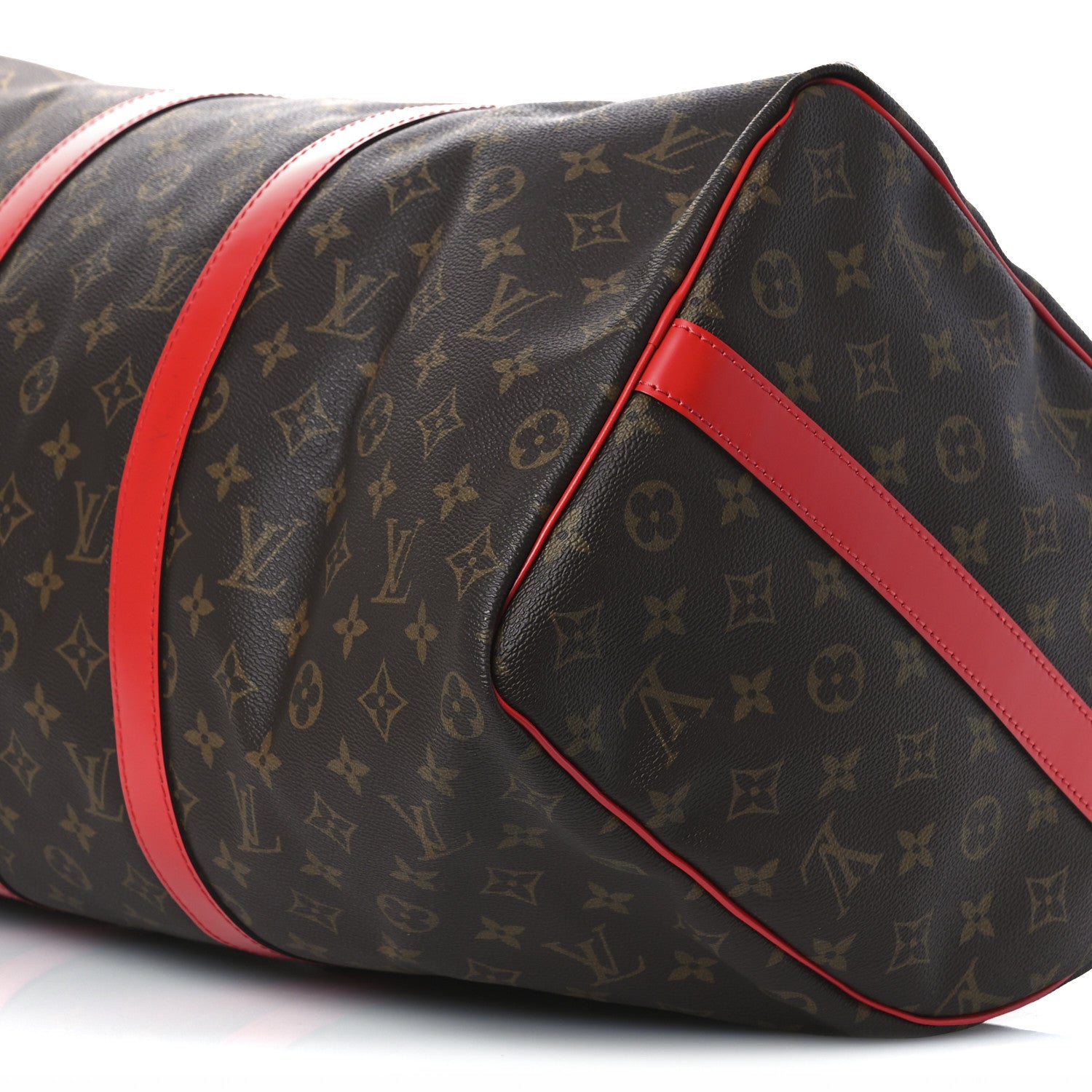 Louis Vuitton Calfskin Monogram Keepall Bandouliere 50 Coquelicot 9 of 13
