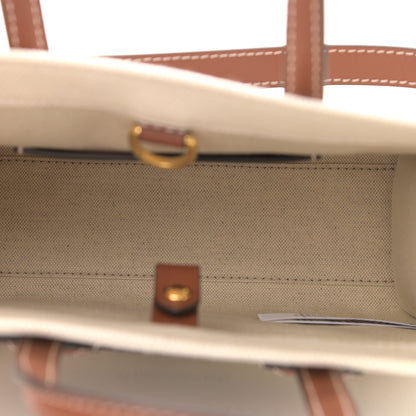 Burberry Canvas Smooth Calfskin Mini Two Tone Freya Tote Brown 5 of 10