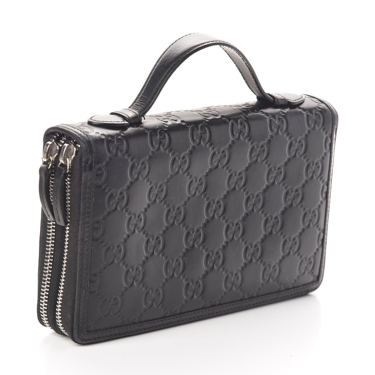 Guccissima Signature Travel Document Case Black