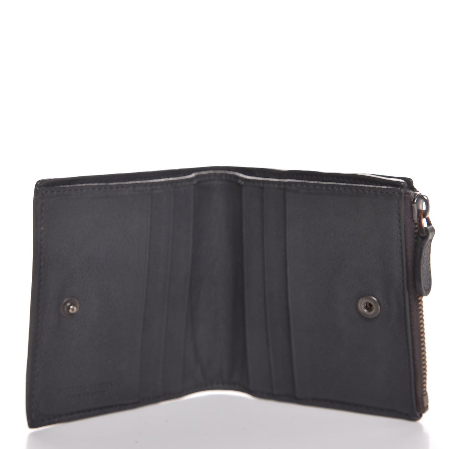 Nappa Intrecciato Bi-Fold Wallet Grey