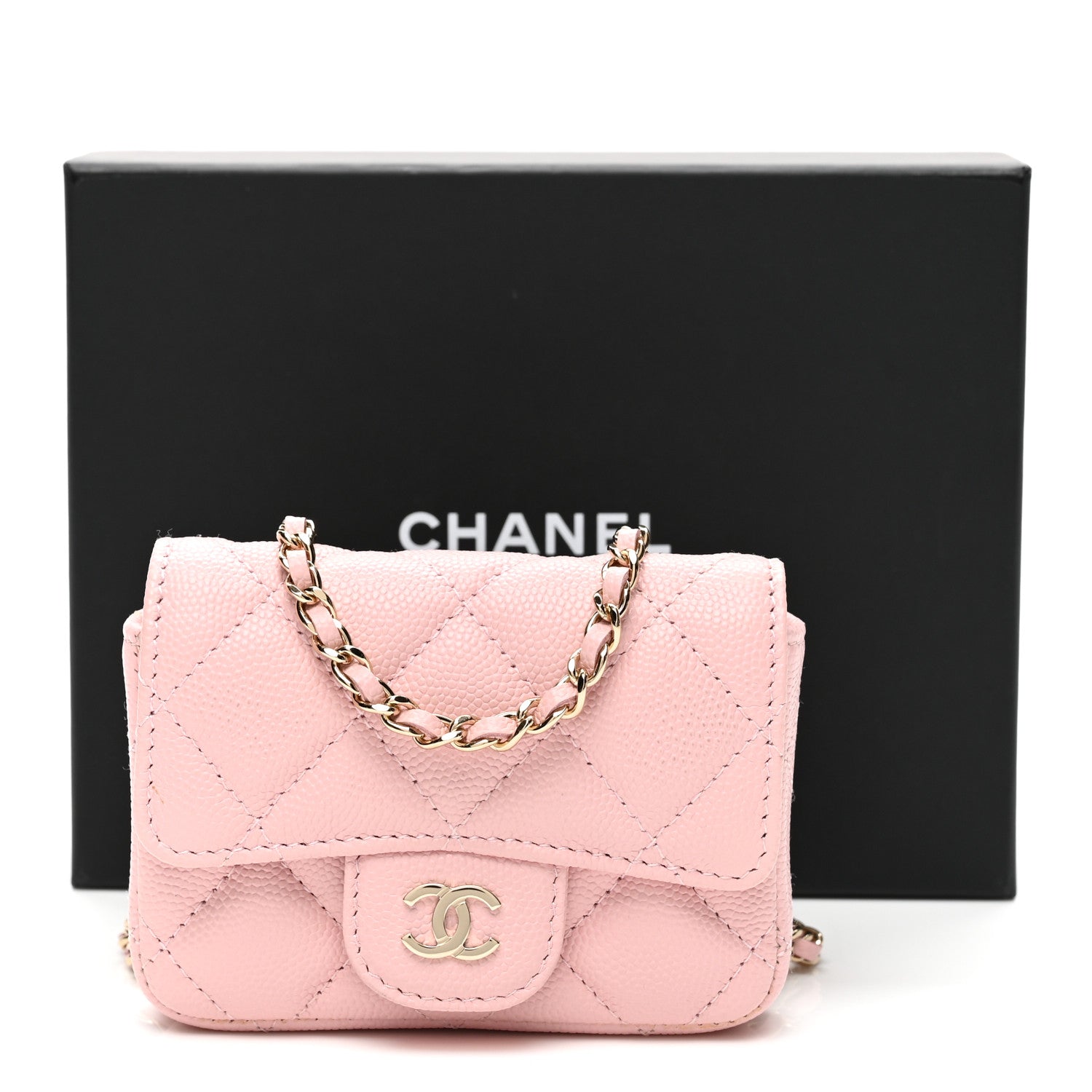 Chanel Caviar Quilted Mini Chain Belt Bag Light Pink 8 of 8