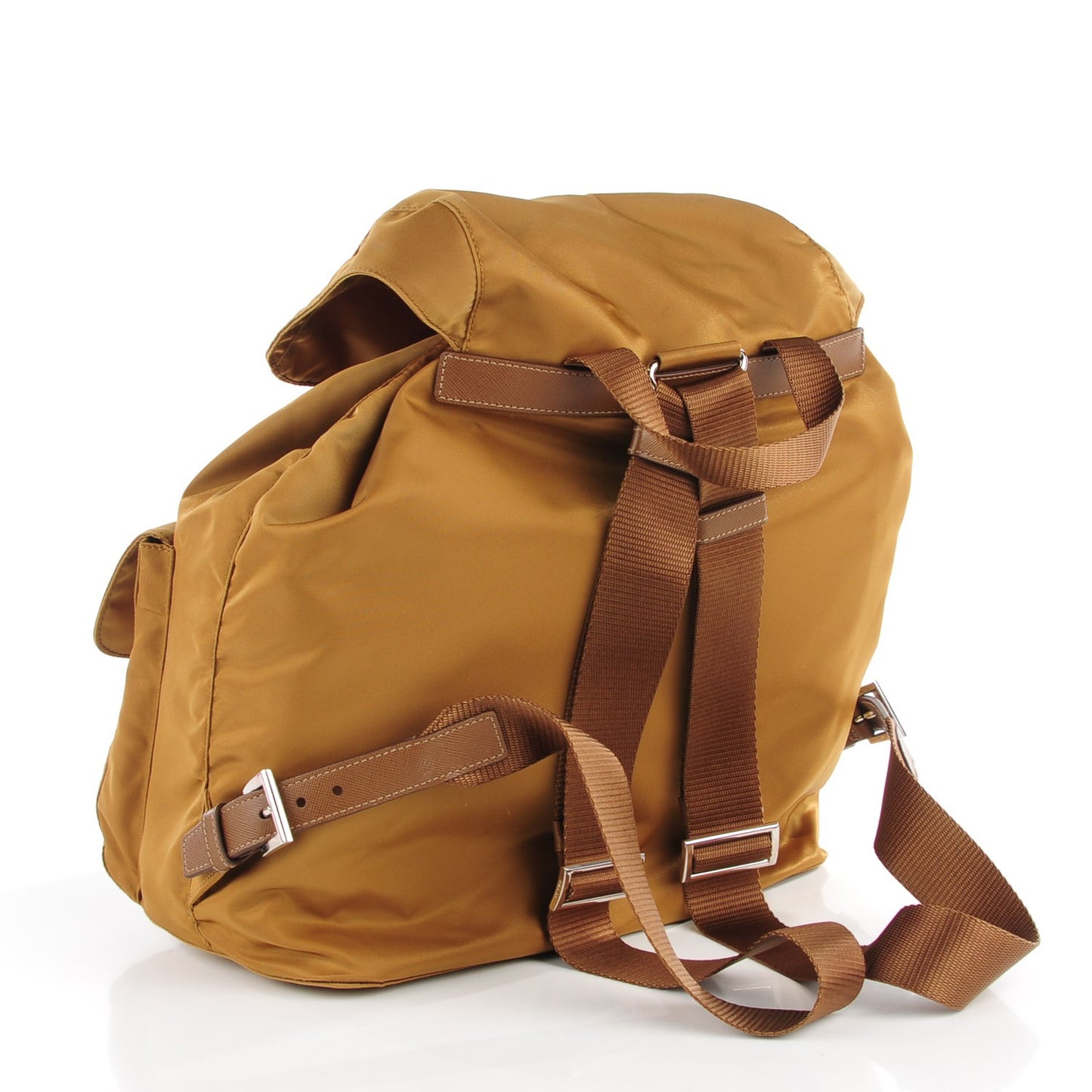 Vela Nylon Saffiano Backpack Tobacco