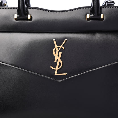 Saint Laurent Shiny Calfskin Medium Uptown Tote Black 9 of 11