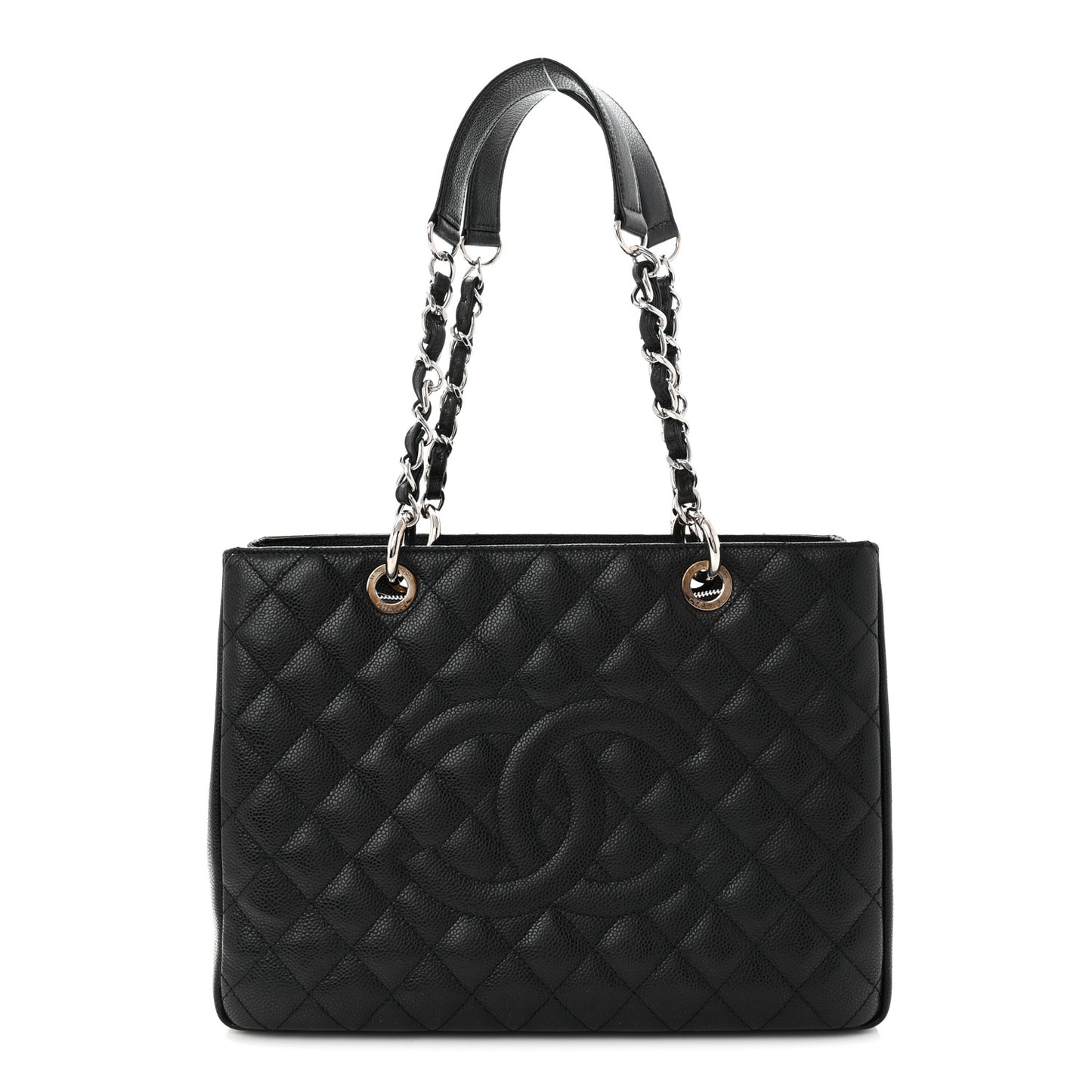 Caviar Quilted Grand Shopping Tote GST Black