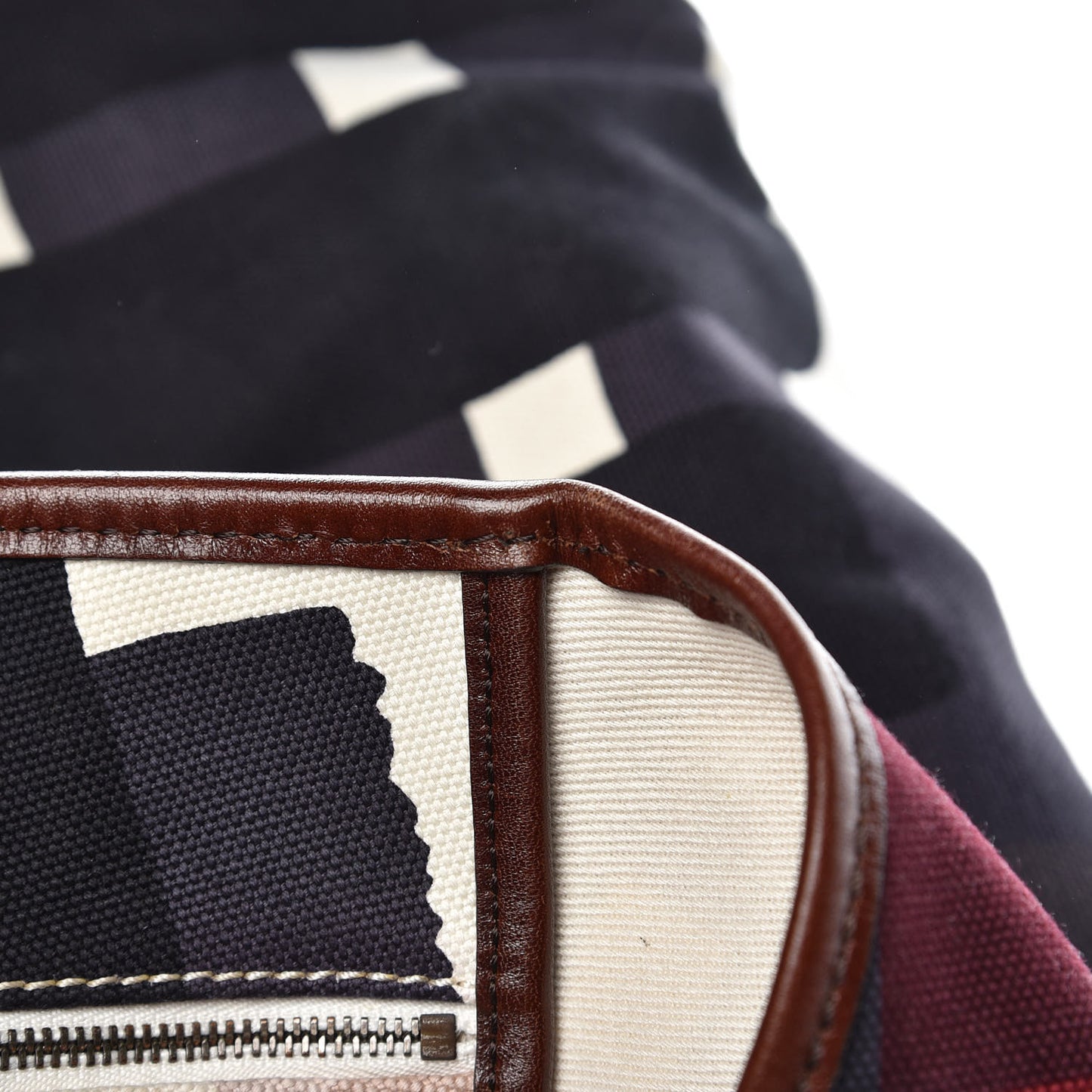 Canvas Check Bucket Bag Multicolor