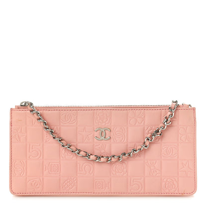 Chanel Lambskin Precious Symbols Pochette Pink 1 of 9