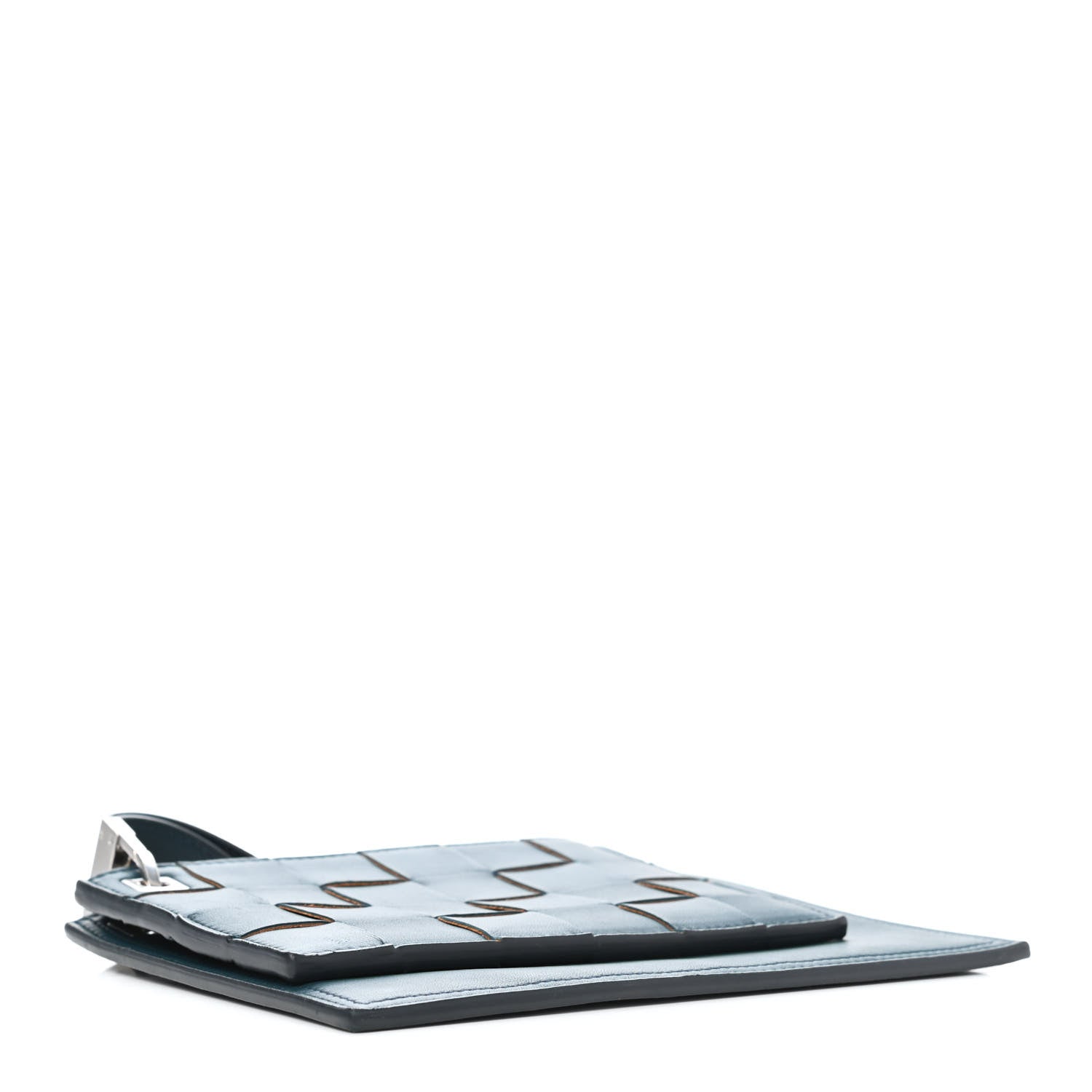 Bottega Veneta Nappa Maxi Intreccio Small Pouch Petroleum Blue 3 of 4