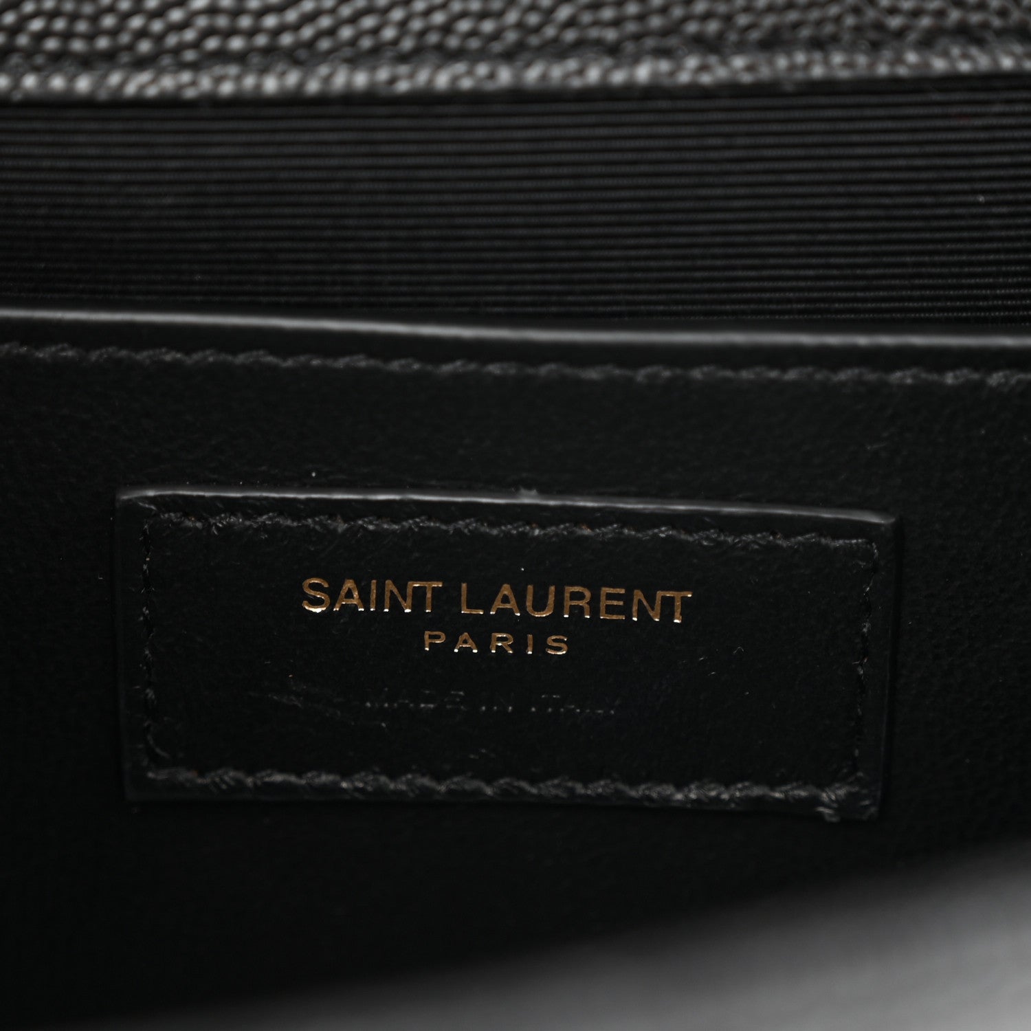 Saint Laurent Grain De Poudre Textured Mixed Matelasse Triquilt Medium Monogram Satchel Black 6 of 11