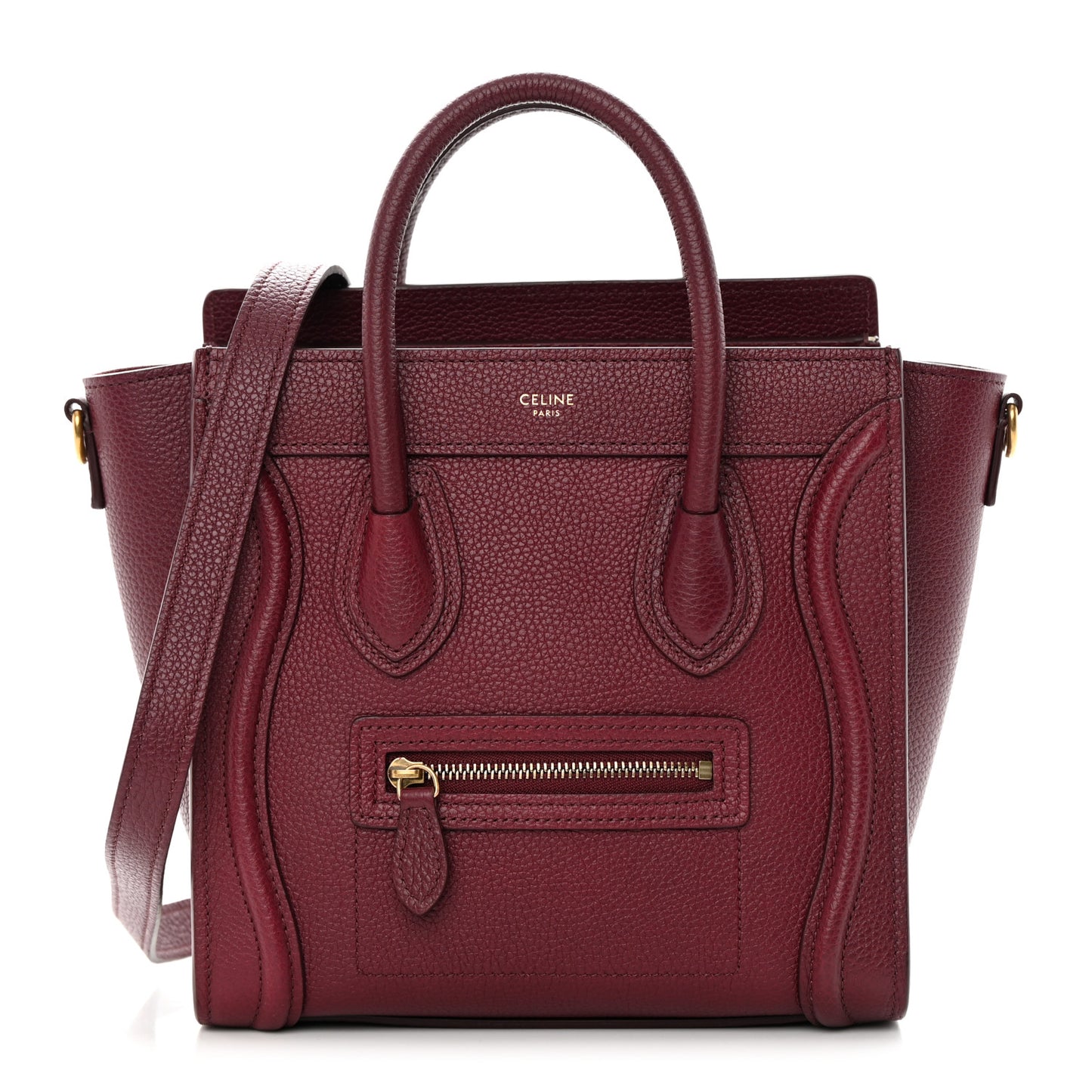 Drummed Calfskin Nano Luggage Acai