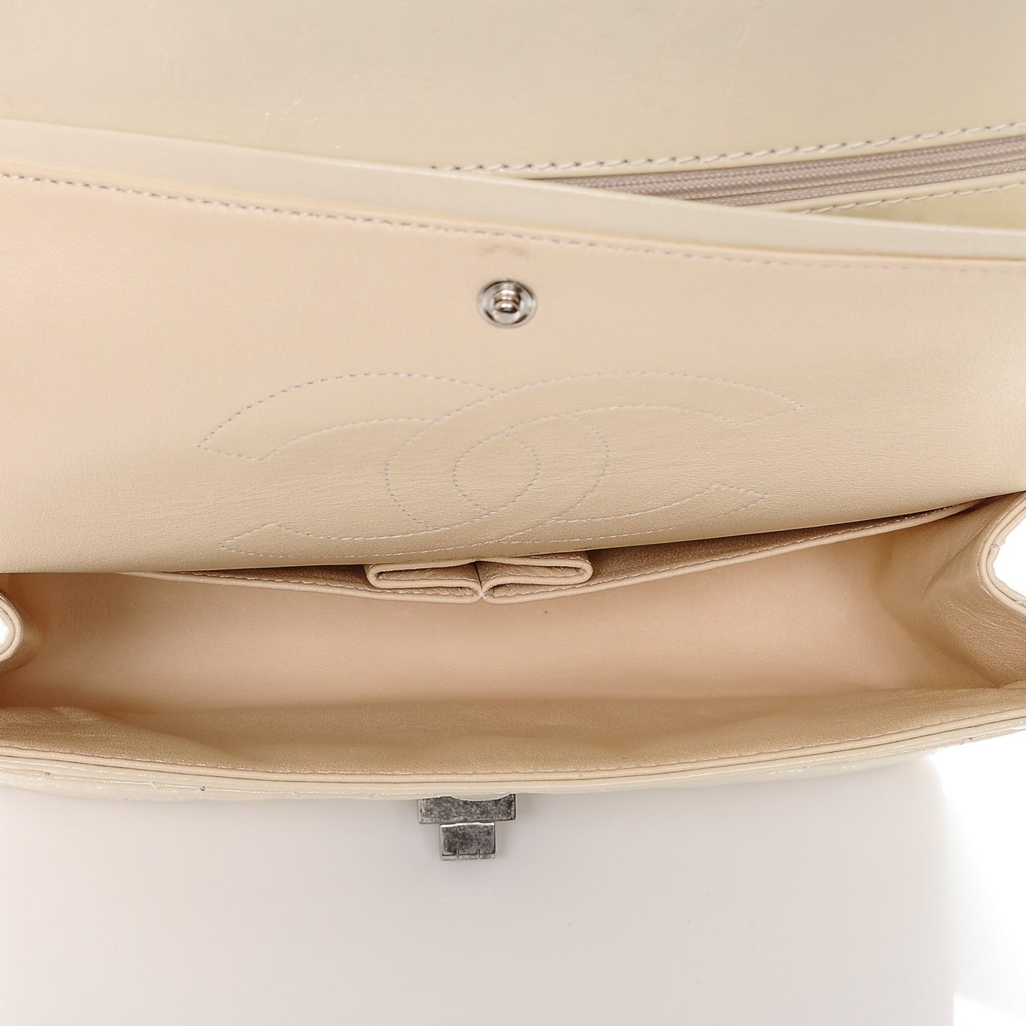 Glazed Calfskin Quilted 2.55 Reissue 225 Flap Ivory