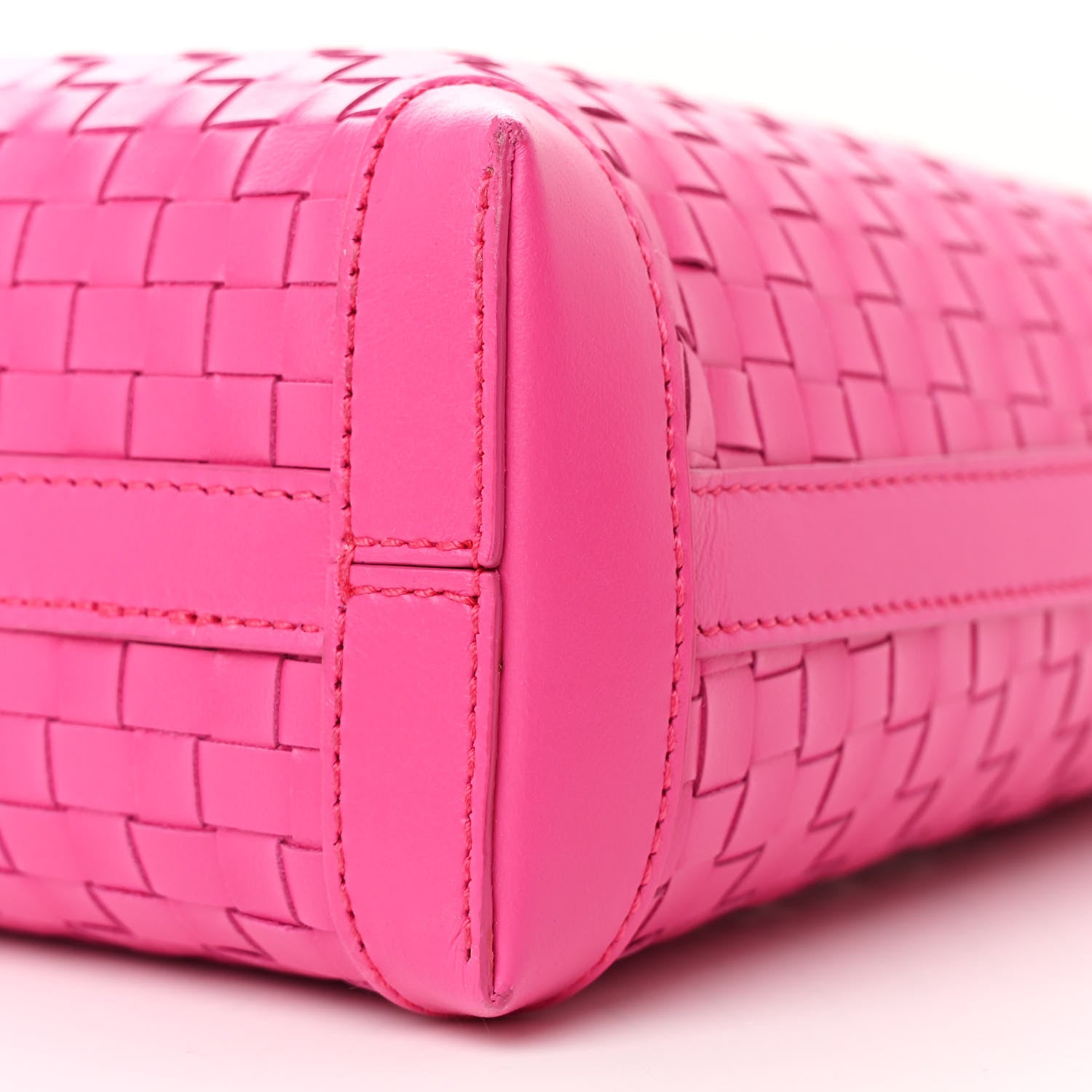 Salvatore Ferragamo Calfskin Intreccio Trifolio Shoulder Bag Hot Pink 11 of 13