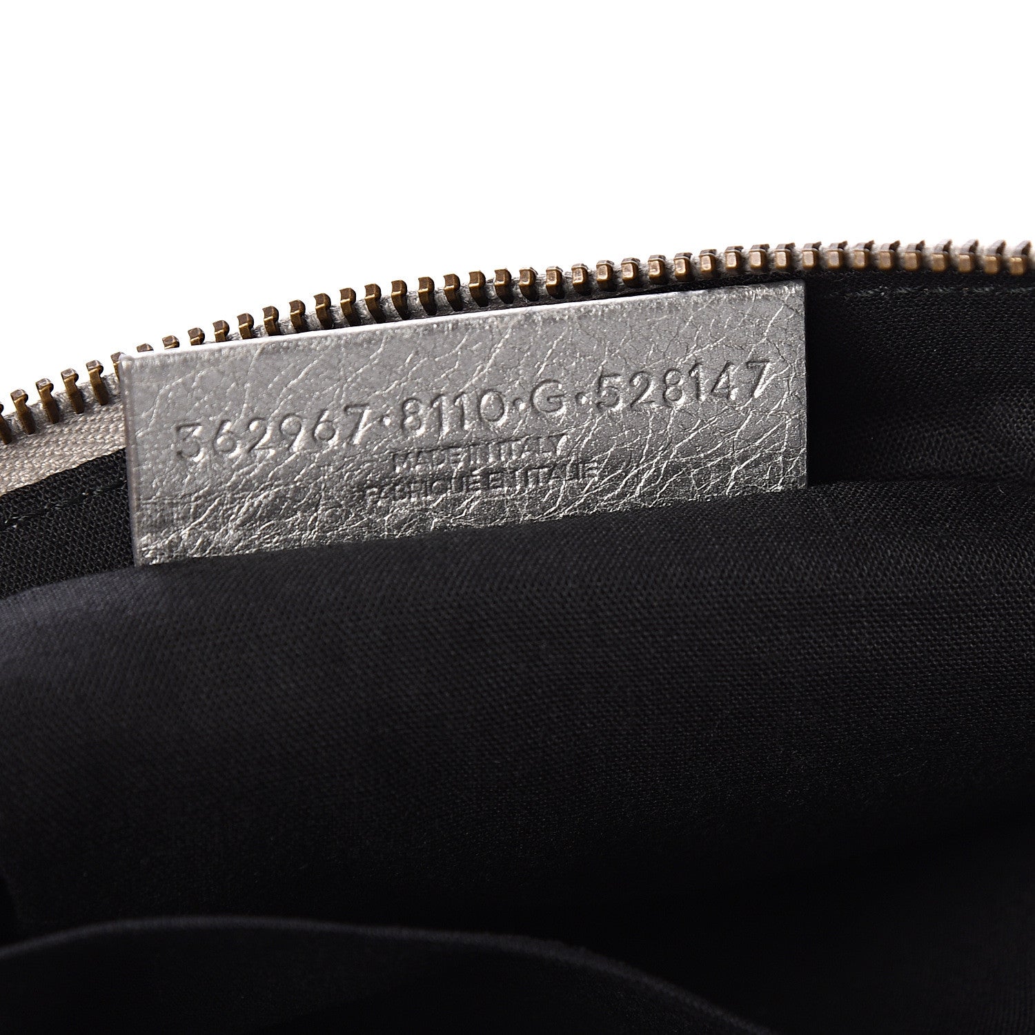 Balenciaga Agneau Classic Hardware Small Pouch Gris Aluminum 6 of 11
