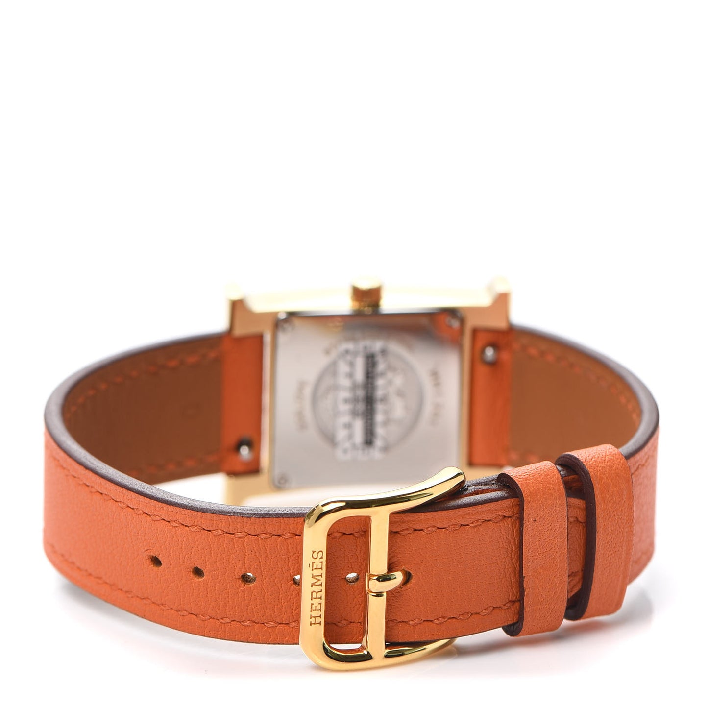 Stainless Steel Swift 21mm Heure H Hour Quartz Watch Orange
