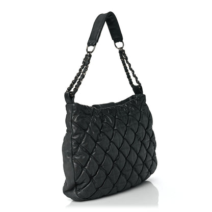 Chanel Calfskin Bubble Quilt Hobo Grey 2 of 8