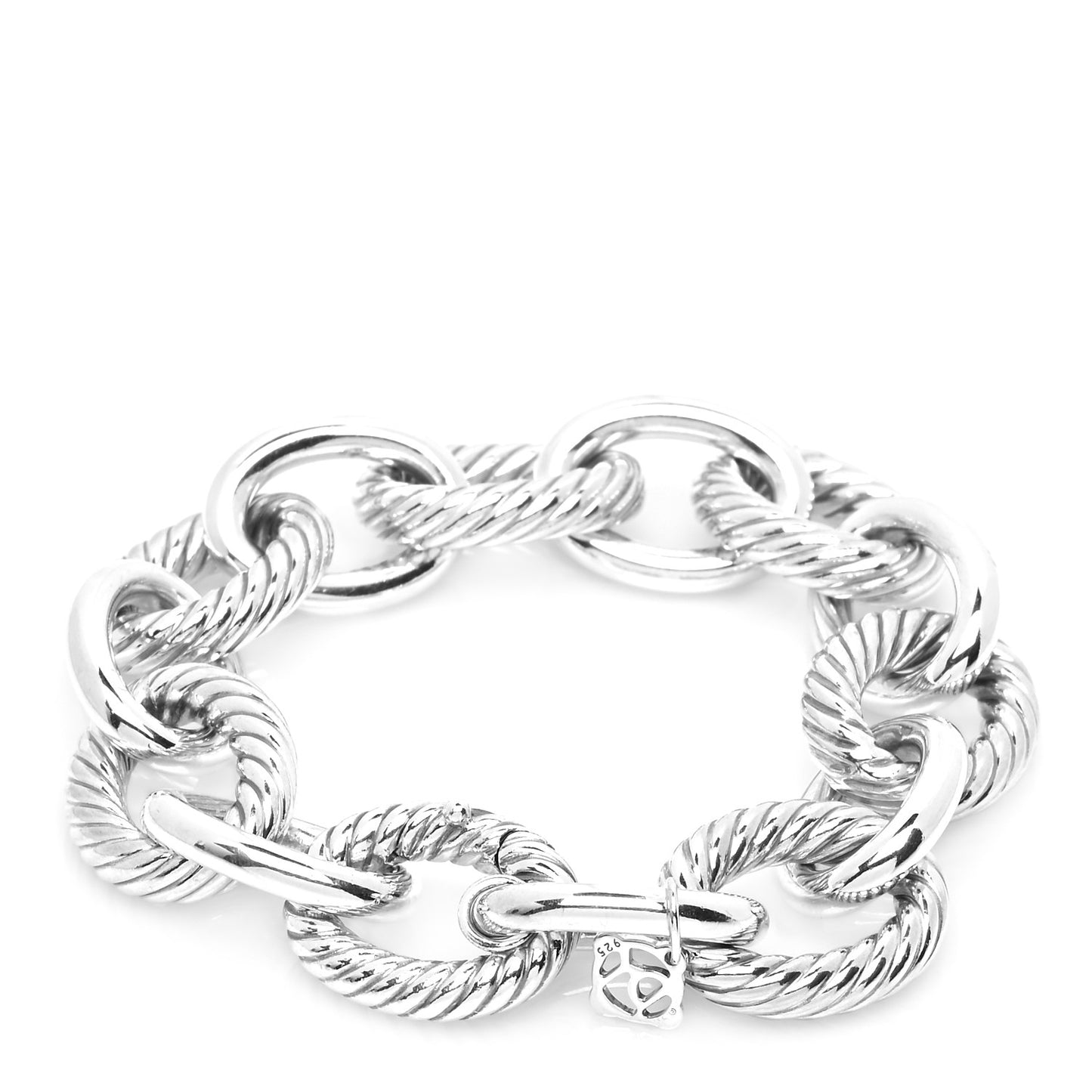 Sterling Silver 17mm Extra Large Oval Link Bracelet