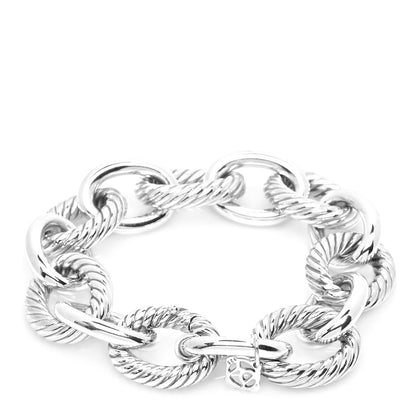 David Yurman Sterling Silver 17mm Extra Large Oval Link Bracelet 3 of 5