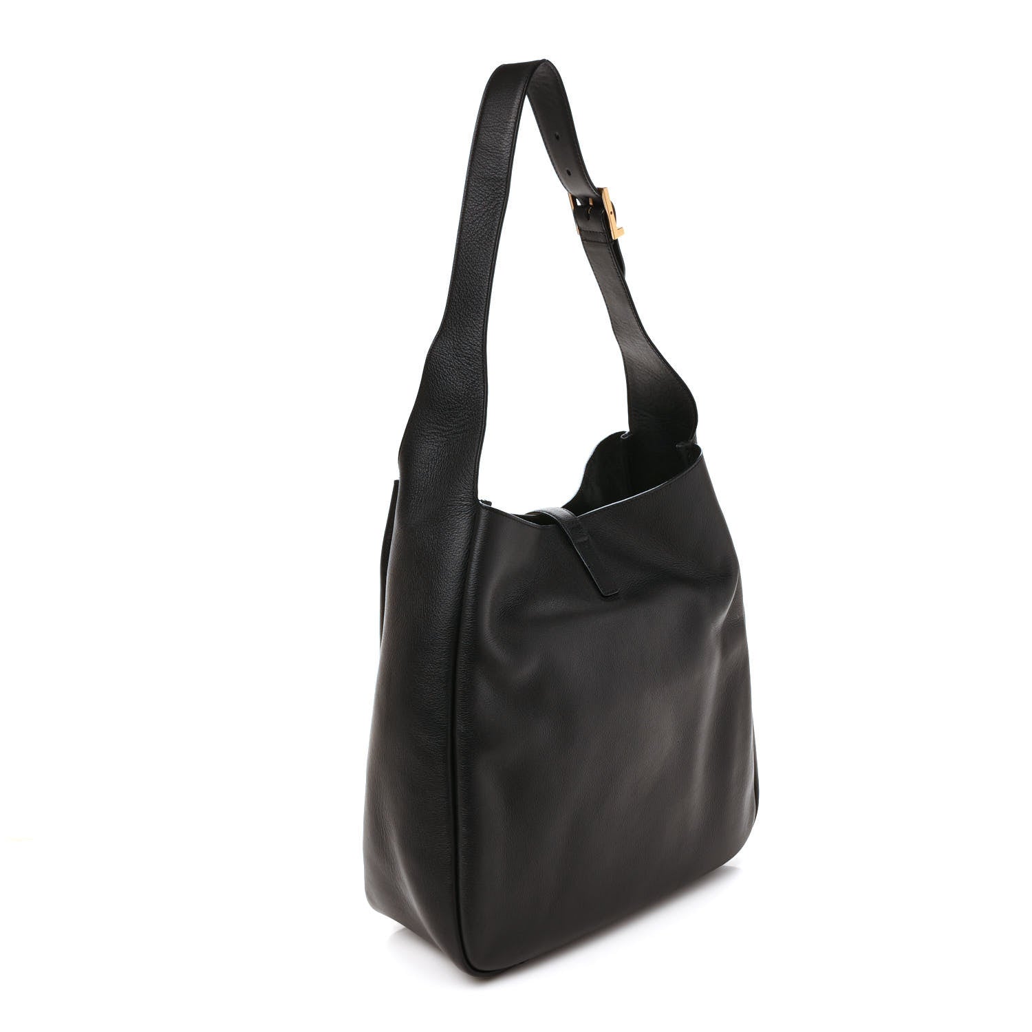 Saint Laurent Smooth Calfskin Large Le 5 A 7 Soft Hobo Black 2 of 7