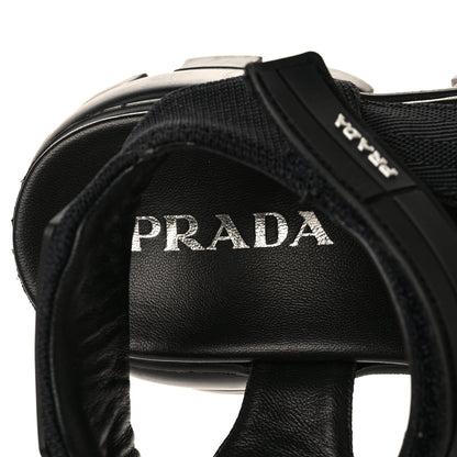 Prada Rubber Nylon Velcro Womens Cloudbust Thunder 50mm Sandals 38.5 Black 8 of 9