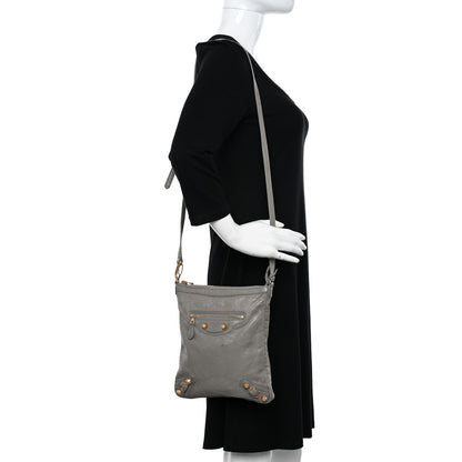 Balenciaga Agneau Giant 12 Gold Hardware Flat Crossbody Gris Pyrite 2 of 16