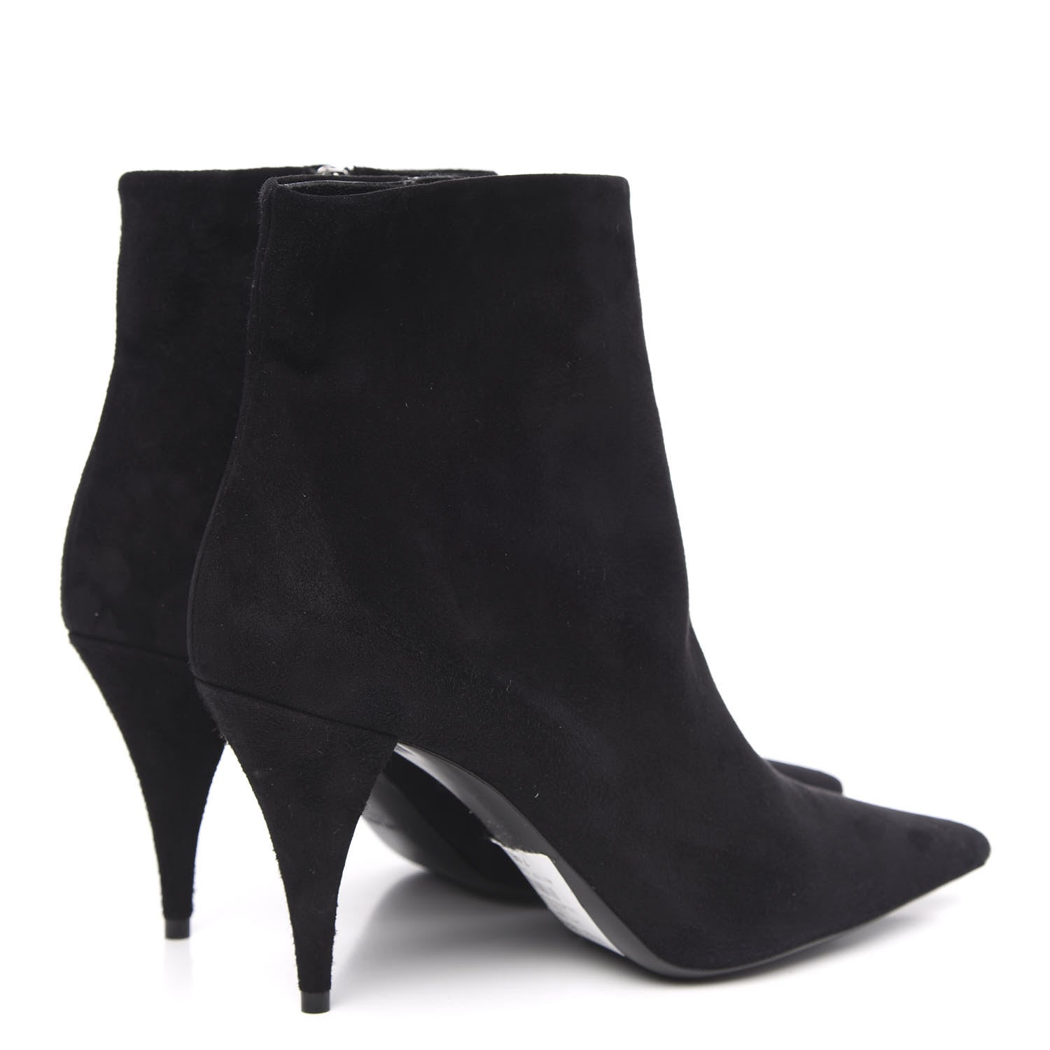 Saint Laurent Suede Kiki Ankle 85 Zip Boot 37.5 Black 4 of 7