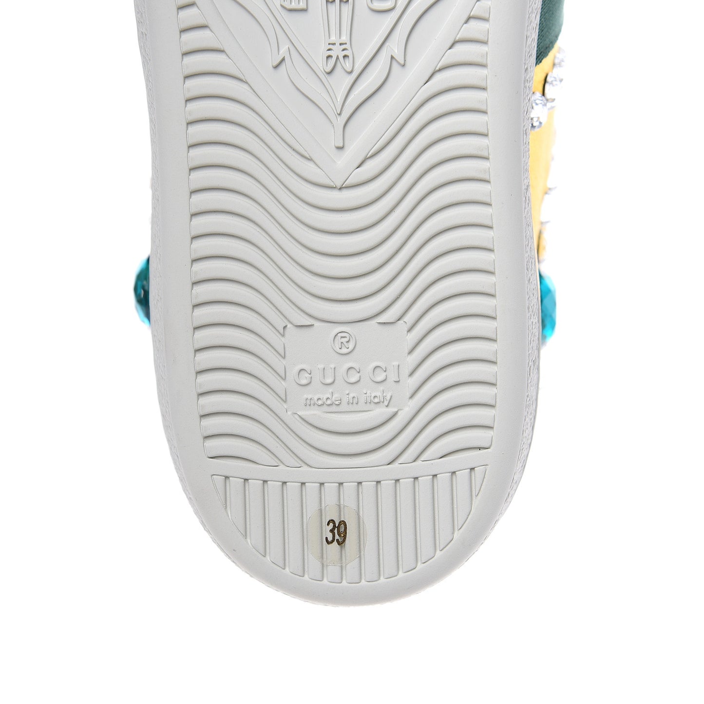 Metallic Nappa Crystal Web Womens Ace Sneakers 39 Oro Vecchio