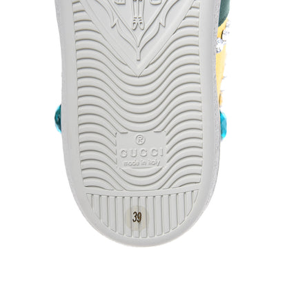 Gucci Metallic Nappa Crystal Web Womens Ace Sneakers 39 Oro Vecchio 9 of 10