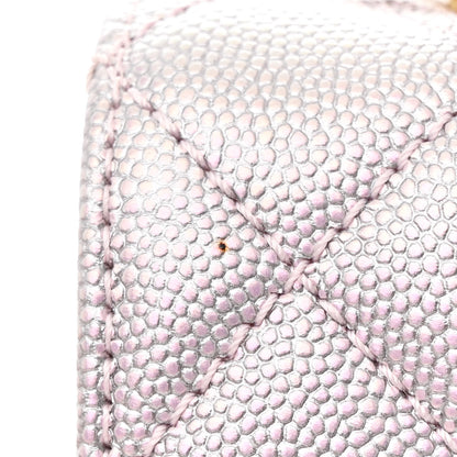 Chanel Metallic Caviar Quilted Extra Mini Coco Handle Flap Light Pink 12 of 12
