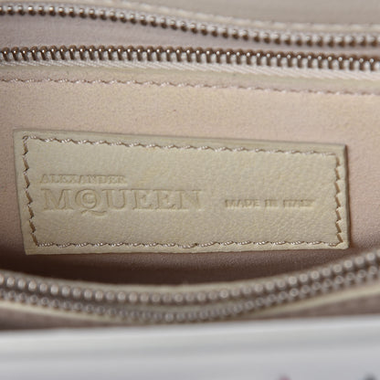 Alexander McQueen Calfskin Embroidered Flower Satchel Off White 6 of 11