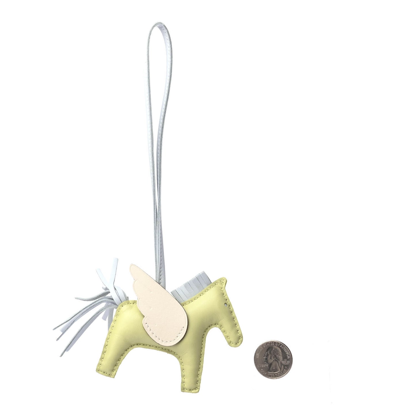 Milo Lambskin Grigri Rodeo Pegase Horse Bag Charm PM Jaune Bourgeon Bleu Brume Nata