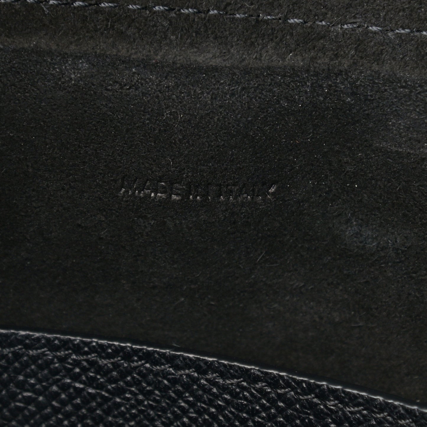 Grained Calfskin Micro Belt Bag Black