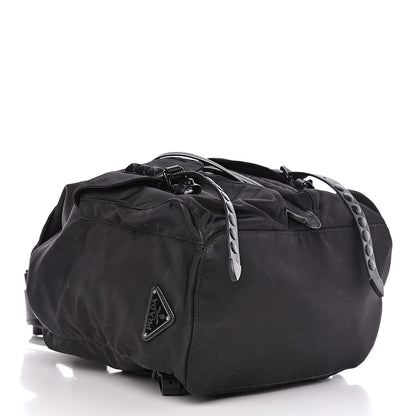 Prada Nylon New Vela Monochrome Studded Backpack Black 4 of 10