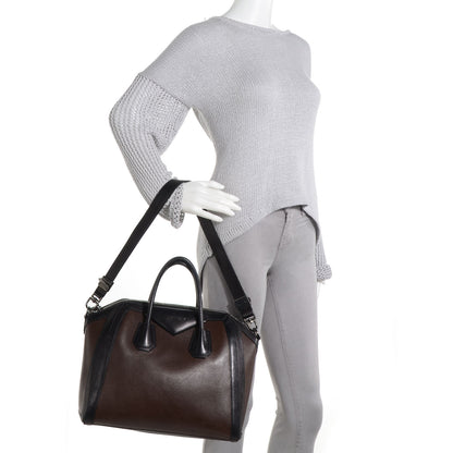 Givenchy Calfskin Medium Bi-Color Antigona Brown Black 2 of 10