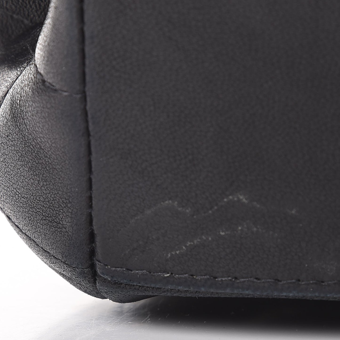 Calfskin Chocolate Bar Quilted Accordion Flap Black