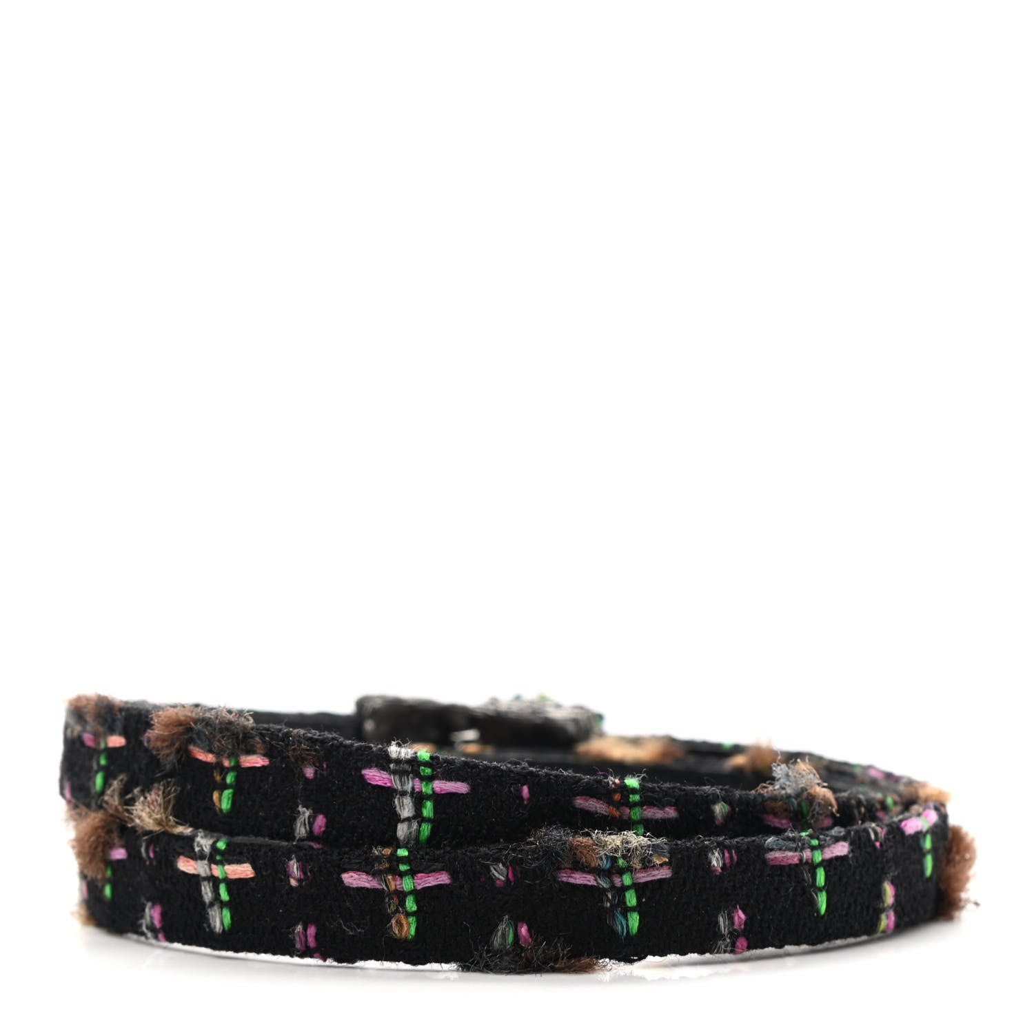 Chanel Tweed CC Belt 80 32 Black Multicolor 2 of 4