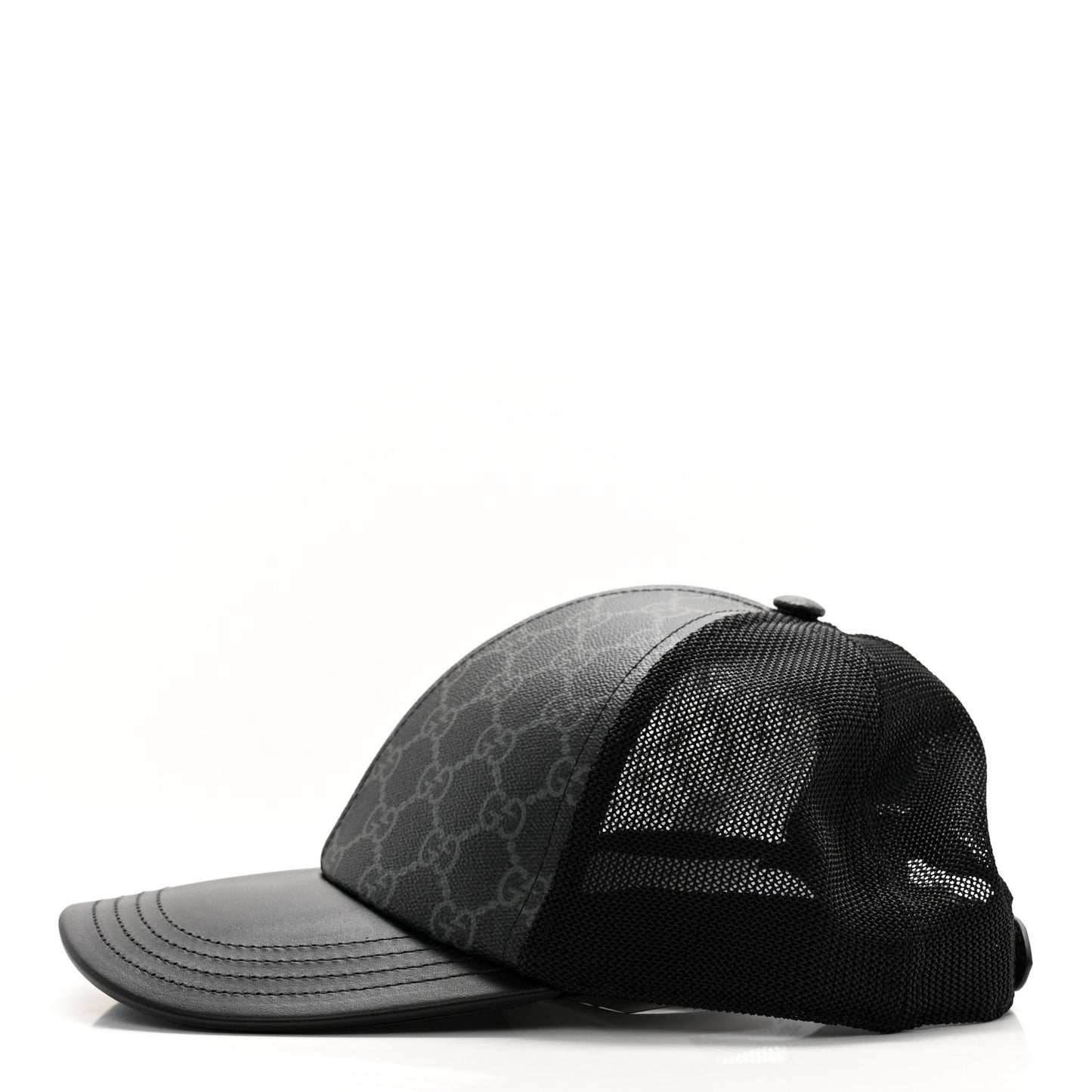 GG Supreme Monogram Baseball Hat M 58 Black