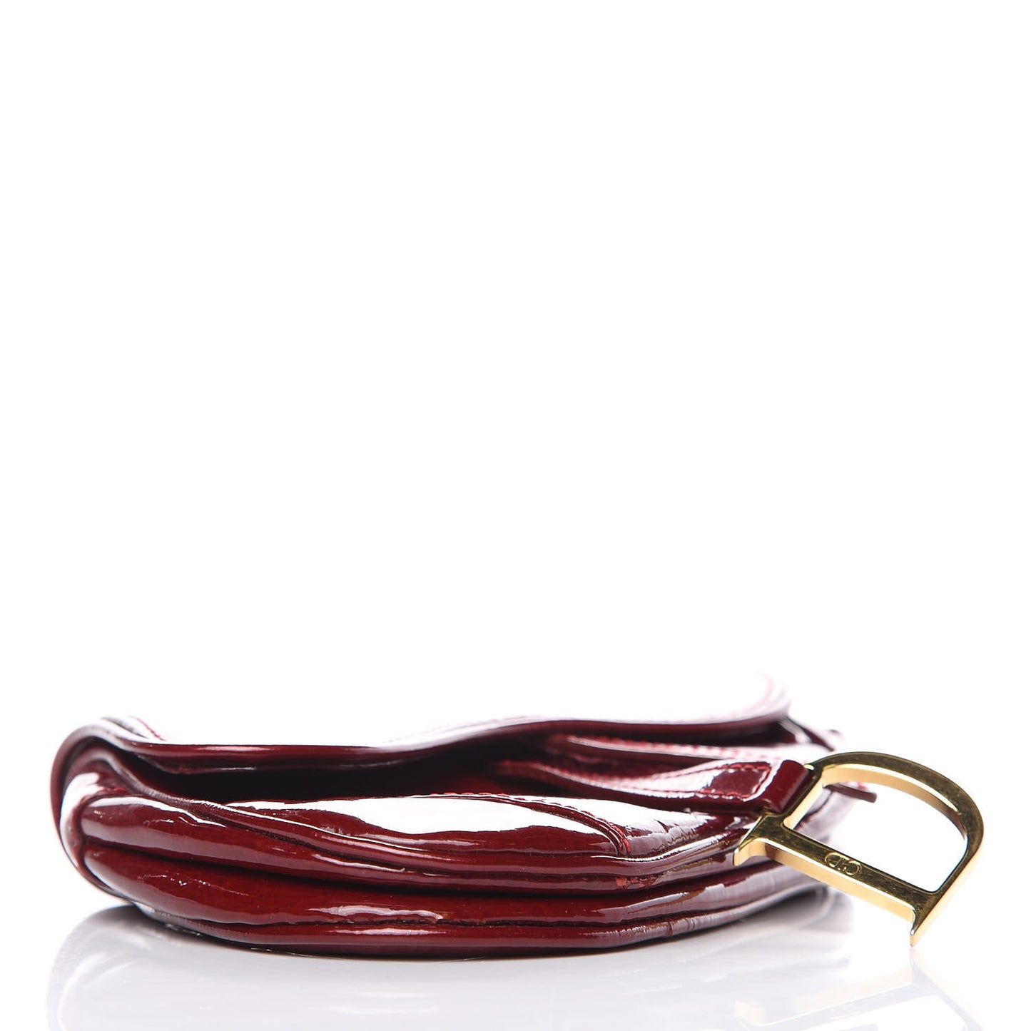 Patent Diorissimo Saddle Wristlet Dark Red