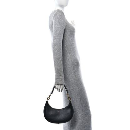 Celine Smooth Calfskin Medium Strap Ava Shoulder Bag Black 3 of 9