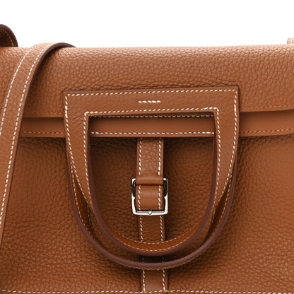 Hermes Taurillon Clemence Halzan 25 Gold 7 of 10
