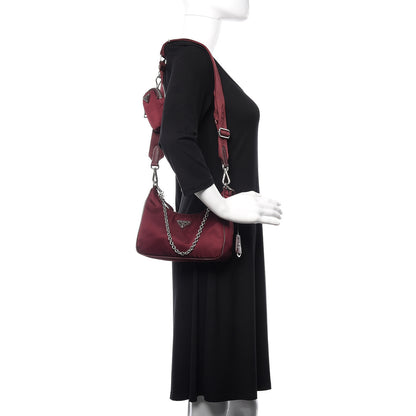 Prada Tessuto Nylon Re-Edition 2005 Shoulder Bag Granato 2 of 11