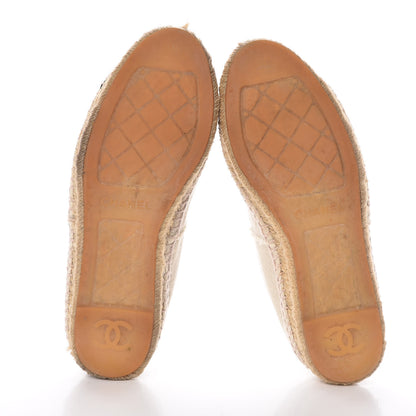Chanel Toile CC Espadrilles 38 Beige Black 7 of 16