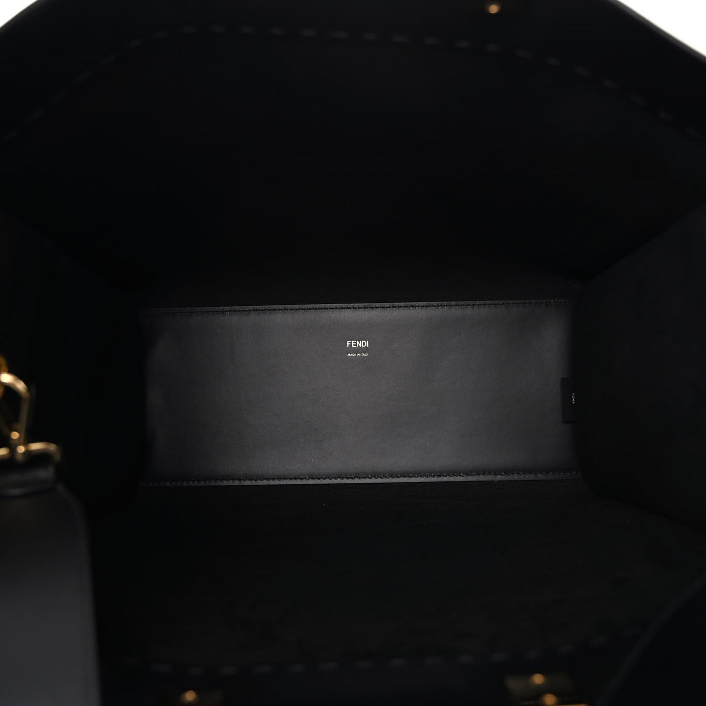 Vitello King Plexiglass Medium Fendi Sunshine Shopper Tote Black