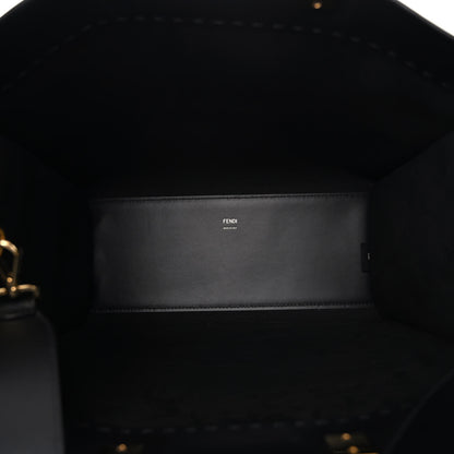 Fendi Vitello King Plexiglass Medium Fendi Sunshine Shopper Tote Black 5 of 8