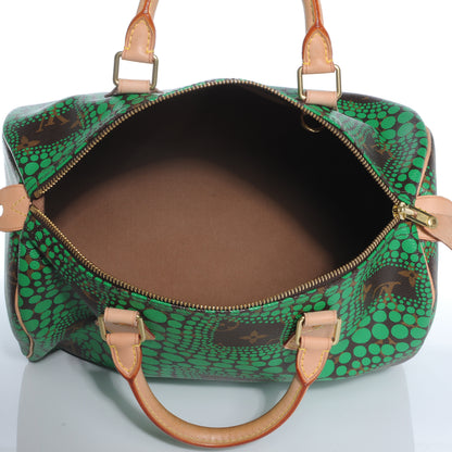 Louis Vuitton Monogram Kusama Town Speedy 30 Green 7 of 7