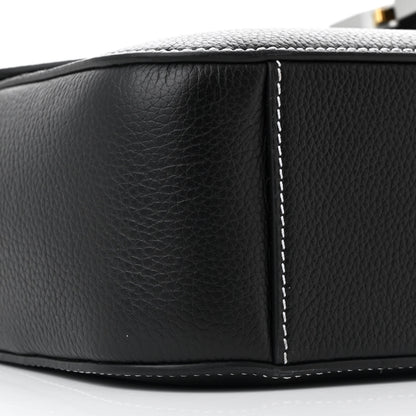 Christian Dior Grained Calfskin Medium Saddle Messenger Bag Black 10 of 12